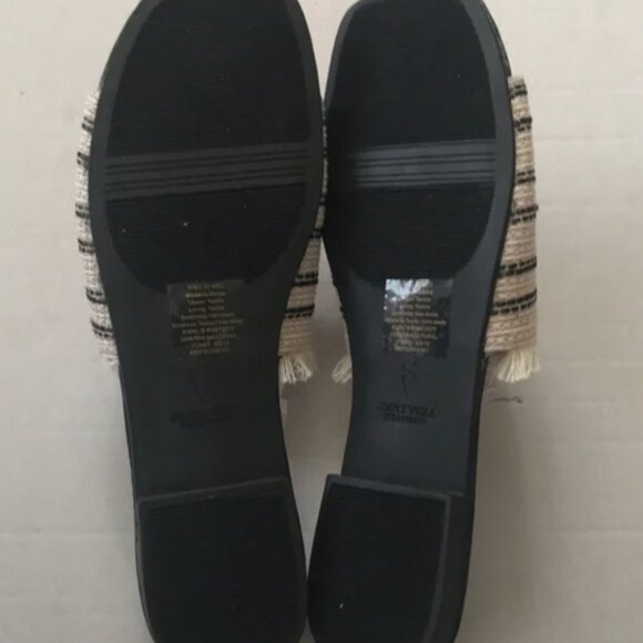 Simply Vera Vera Wang Charden Embellished Slip On Natural Sandals Size: 10 NEW - Picture 4 of 7